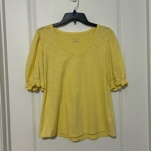 Talbots Yellow Casual Blouse Women’s Medium